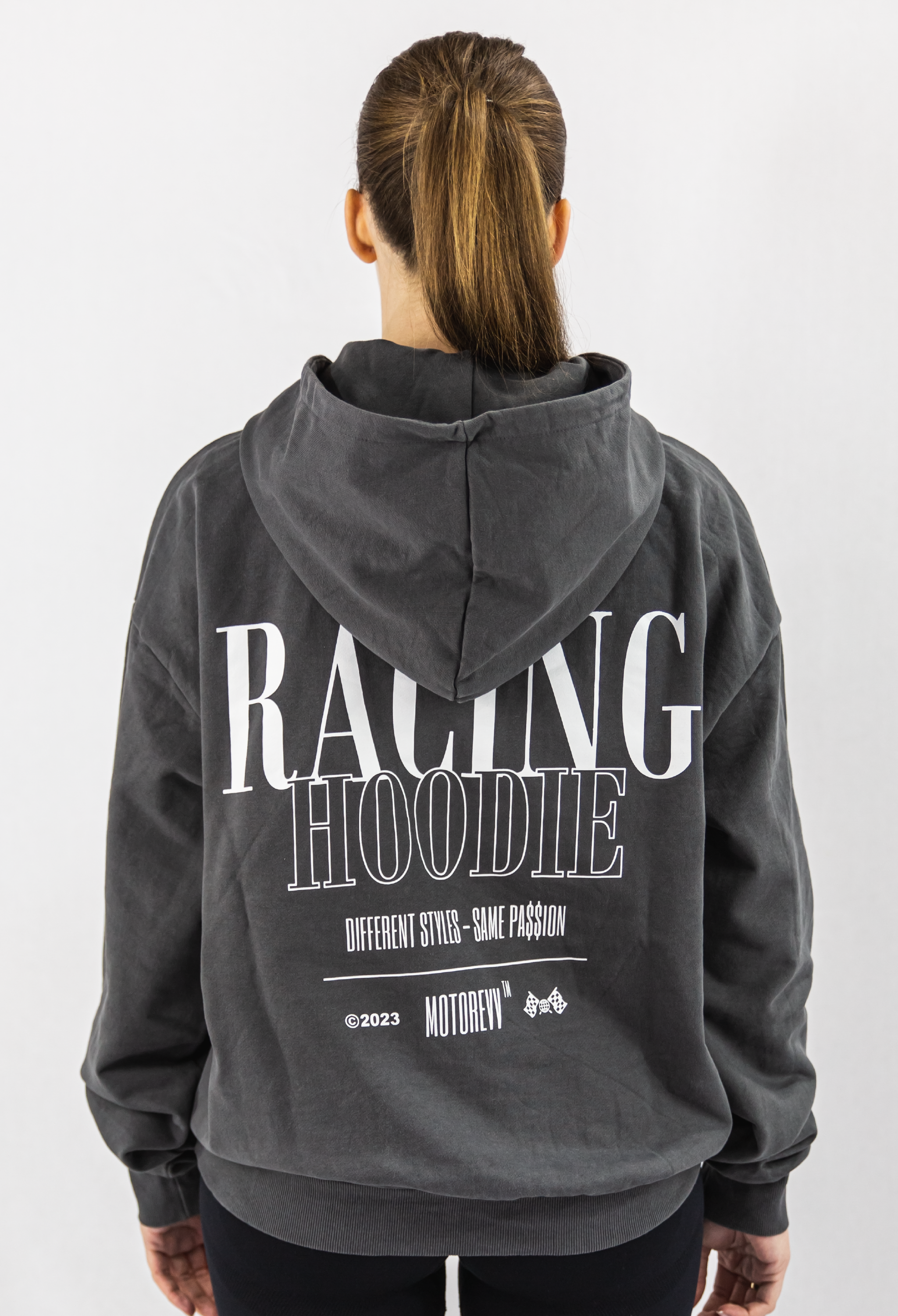 RACING HOODIE STONEGREY