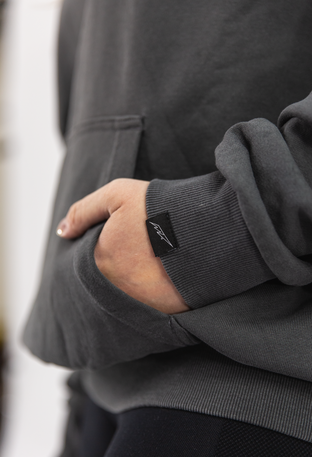 RACING HOODIE STONEGREY